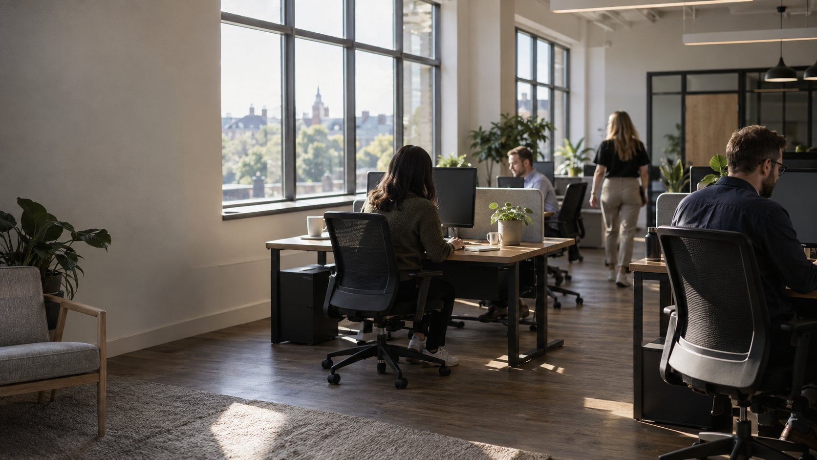 An open plan office